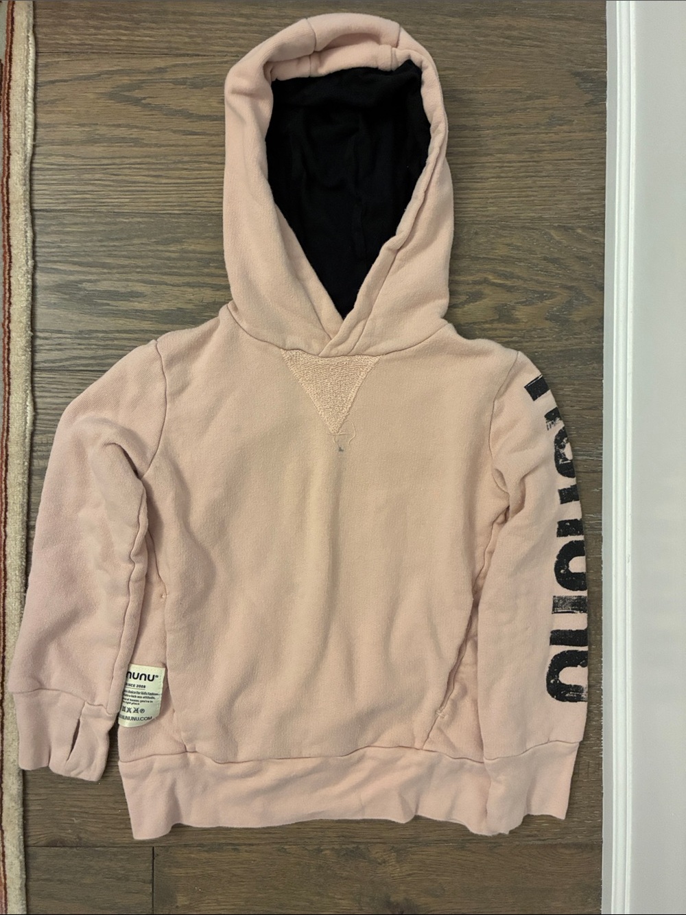 Nununu Kids Hooded Pullover Sweatshirt - Soft Pink